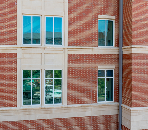 Clean façade and windows after drone cleaning