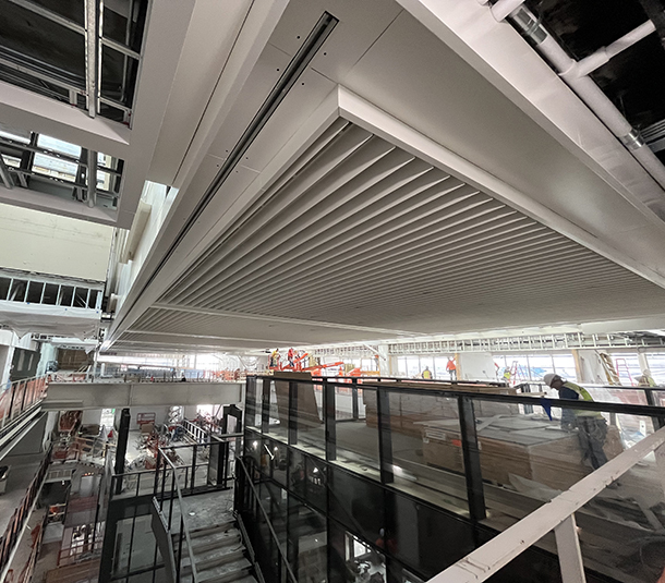 Architectural metal atrium finishes