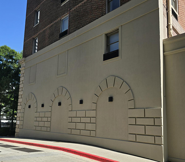 After EIFS restoration and new coating applied