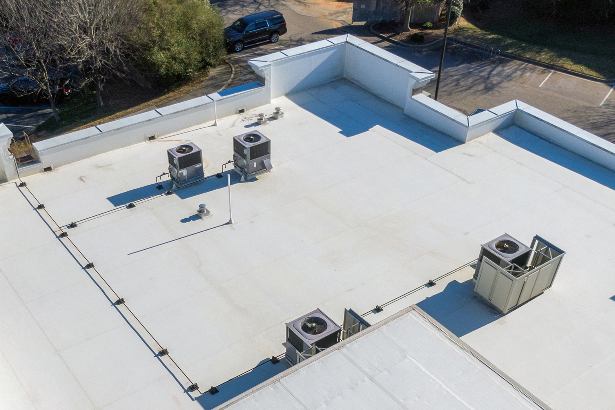 commercial roof white